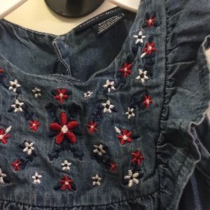 Tommy Hilfiger embroidered denim dress 3/6M